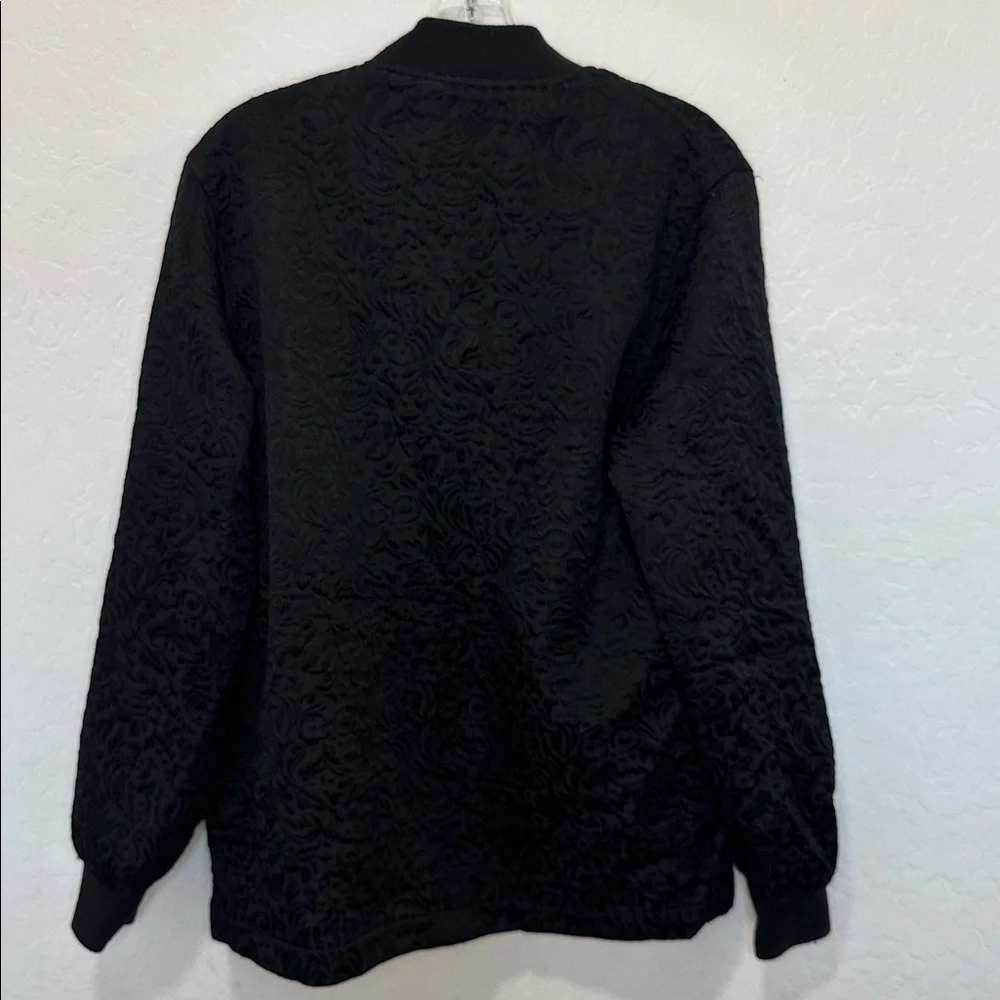 ASOS Black Textured Bomber Jacket‎ Medium jacquard bomber jacket men’s quilted